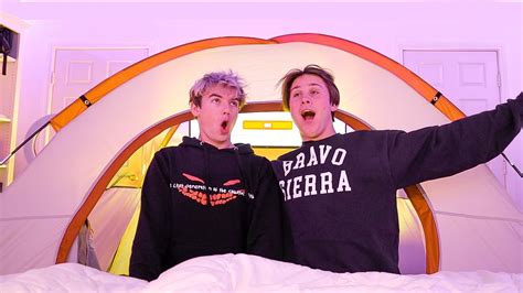 Camping In Best Friends Room For 24 Hours Youtube