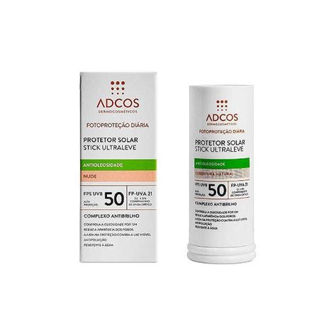 Protetor Solar Facial Adcos Stick Ultraleve Fps Nude G Resilifarma Sa De Em Primeiro Lugar