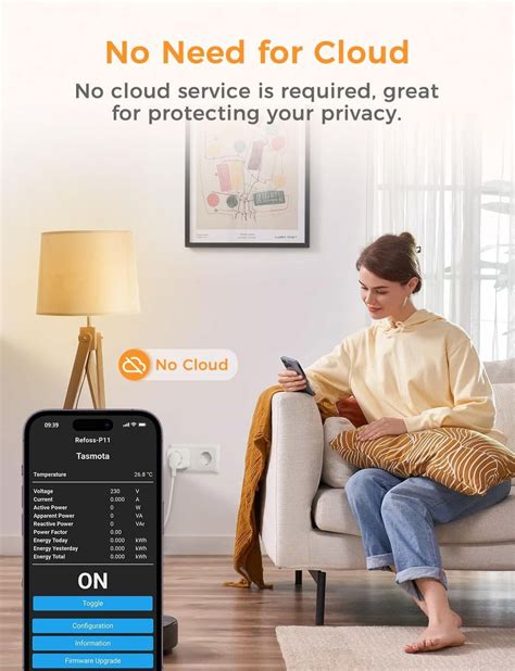 Refoss Tasmota Steckdose mit Stromzähler Refoss Smart WLAN Steckdose