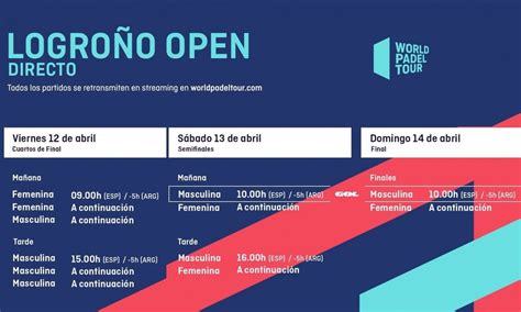 Horarios WPT Logroño Partidos EN DIRECTO PadelStar