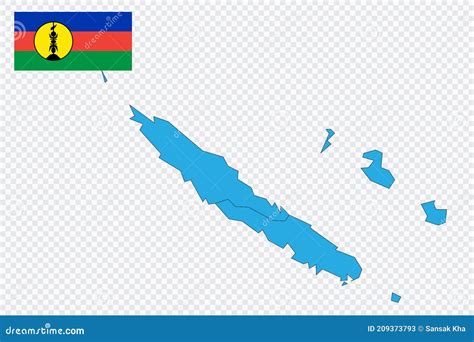 Map and Flag of New Caledonia Stock Vector - Illustration of countries ...