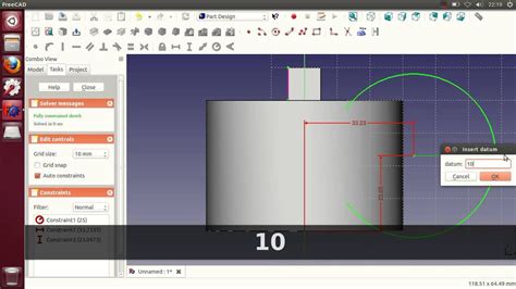 FreeCAD Tutorial Part Design Tool YouTube