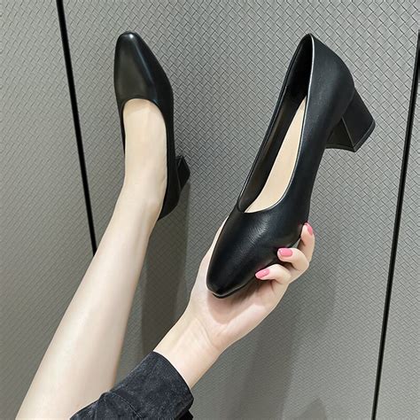 2023 New Brand Women Pumps Low Heels Shoes Woman Ladies Party Wedding