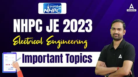 NHPC JE Electrical Important Topics NHPC JE Recruitment 2023 YouTube