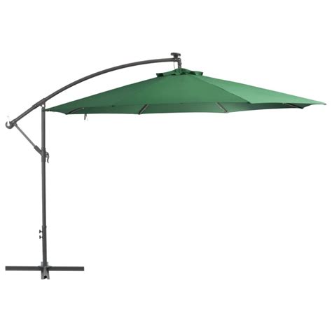 Parasol en porte à feux et poteau métallique 350cm Vert sur Jardinao