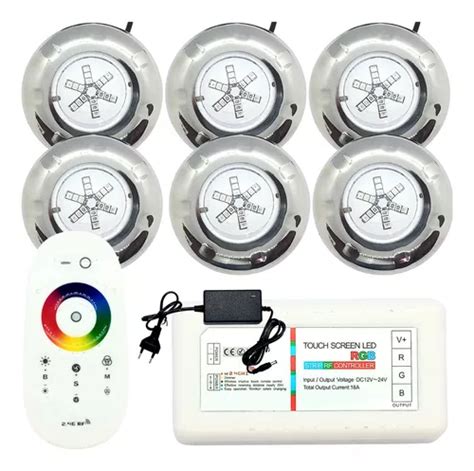 Kit Iluminação De Piscina 6 Led 9w Inox Lux Pool Tholz Parcelamento