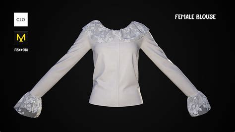 Female Blouse Marvelous Designer 3d Model Cgtrader