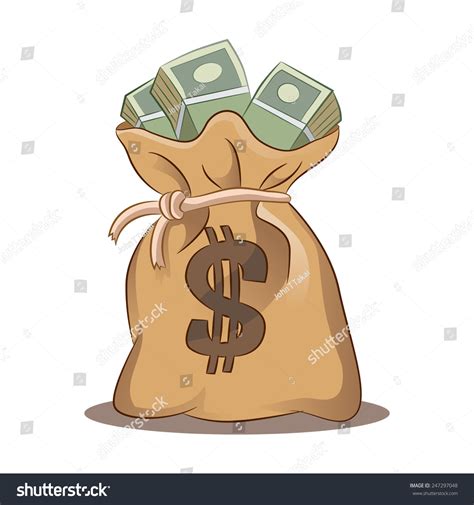 Open Money Bag Drawing