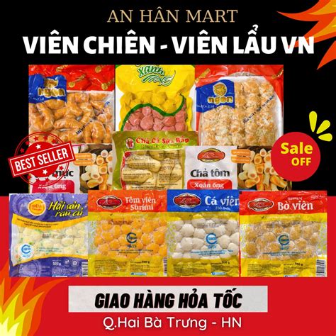 CÁ VIÊN CHIÊN VIÊN THẢ LẨU Viên chiên mix vị ăn vặt ngon gói 200g500g - MixASale