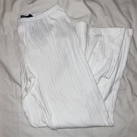 Brandy Melville White Eyelet Pj Pants Message To Depop