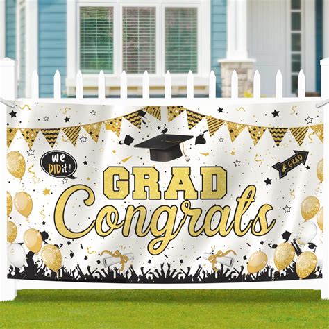 Buy Yehuaris 2022 Graduation Bannerextra Large 748x433 Inch Congrats Grad Backdrop For