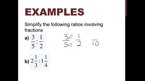 Year 8 Ratios Simplifying Youtube