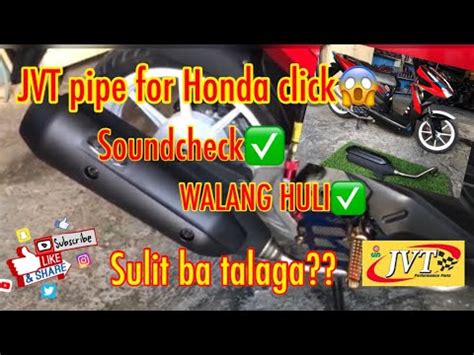 Unboxing And Sound Check JVT Power PIPE For Honda Click YouTube