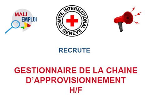 CICR RECRUTE GESTIONNAIRE DE LA CHAINE D APPROVISIONNEMENT H F Y A