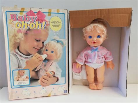 Vintage Hasbro Baby Uh Oh Doll Rare European Release With Greek Box