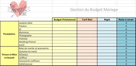 Tableau Pour Calculer Son Budget Mariage Madmoizellebeebee