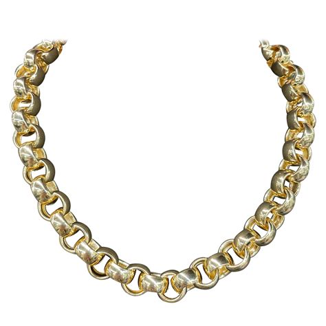 14 Karat Yellow Gold Link Necklace 476 Grams Made In Italy For Sale At