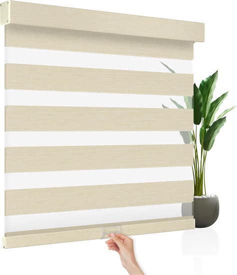 Amazon.com: Boolegon Cordless Zebra Blinds for Windows,Blackout Indoor