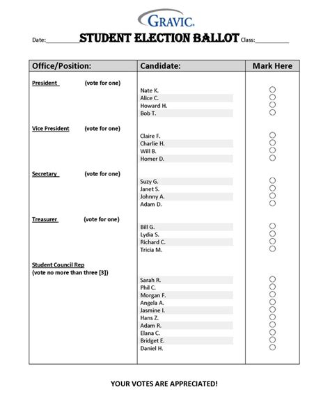 Student Election Ballot · Remark Software