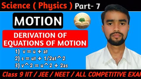 Motion Class Chapter Part Derivation Of Equations Of Motion