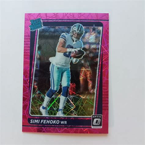 2021 Donruss Optic Simi Fehoko Pink Velocity Prizm Rated Rookie RC 65