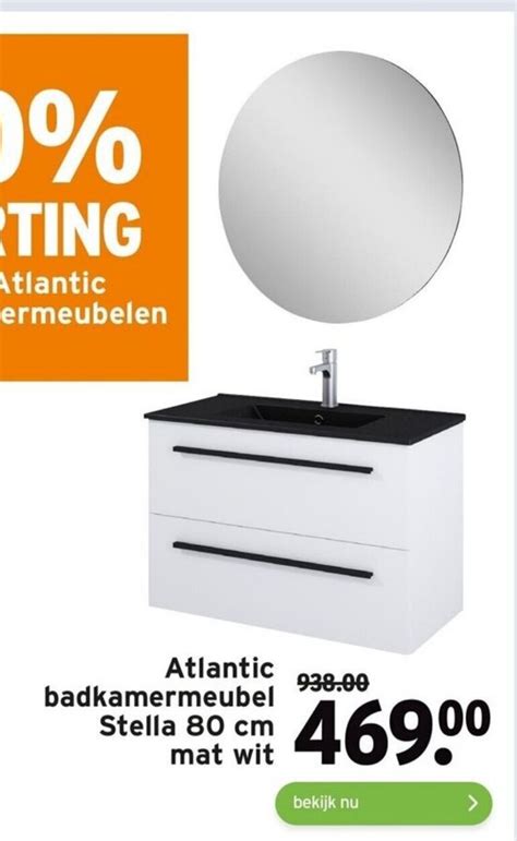 Atlantic Badkamermeubel Stella Cm Mat Wit Aanbieding Bij Gamma