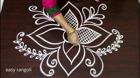 Easy Free Hand Rangoli Designs Simple Kolam With Out Dots Beautiful