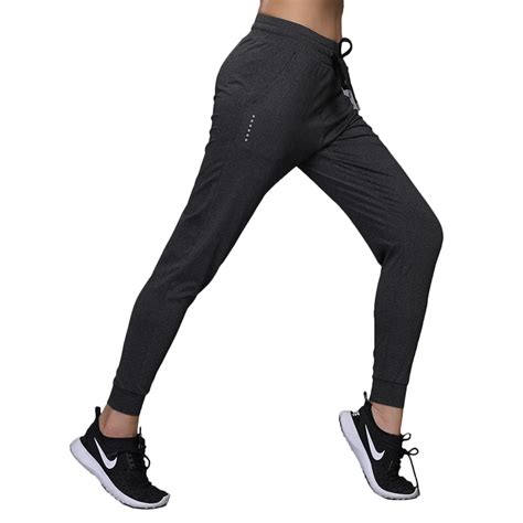 Women Drawstring Waistband Running Pants Females Breathable Loose Gym