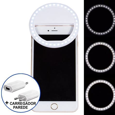 Ring Light Luz De Selfie Para Celular Branco