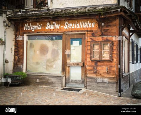 Old House With Closed Butcher Shop In The Small Village Of St Pankraz