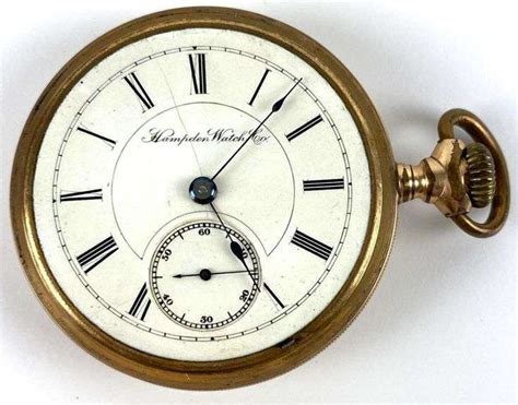 Antique Hampden Watch Co Year Gold Filled Open Face Pocket Watch