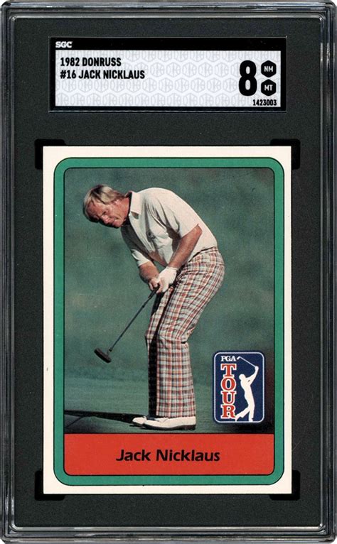 1982 Donruss Golf 16 Jack Nicklaus Card Sgc Nm Mt 8