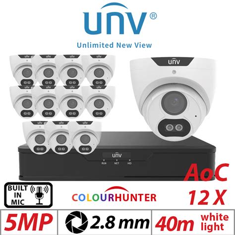 5MP 16CH UNIVIEW KIT 12X COLOURTHUNTER FIXED TURRET ANALOG CAMERA 2