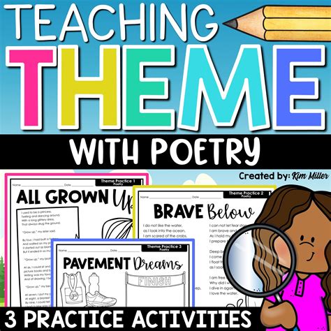 Teaching Theme with Poetry Finding Theme in Poems Worksheets Identifying Theme in 2023 ...