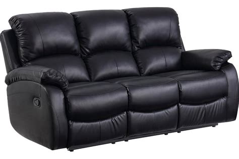 3 Seater Black Recliner Sofa Sofa Design Ideas