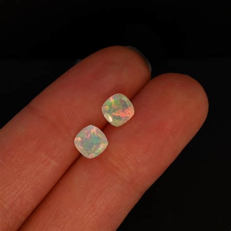 Buy Ethiopian Opal Cushion Mm Matching Pair Approximately Carat