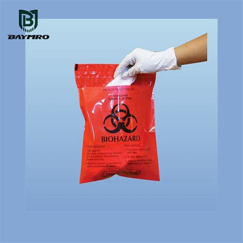 Bolsas Adhesivas Rojas Para Residuos Biol Gicos Infecciosos Baymro