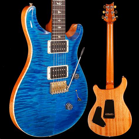 Prs Custom 24 Electric W Pattern Thin Neck Aquamarine 10 Top Reverb