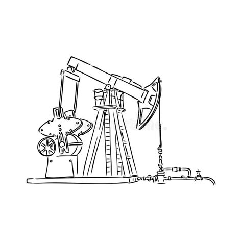 Oil Rig Sketch Illustration Stock Illustrations 716 Oil Rig Sketch