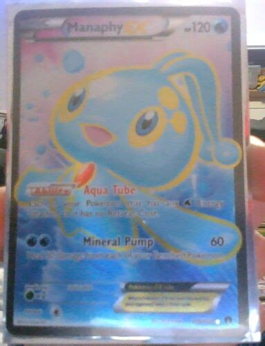 2016 Manaphy EX 116 122 XY BREAKPoint Full Art Ultra Rare Holo Pokemon