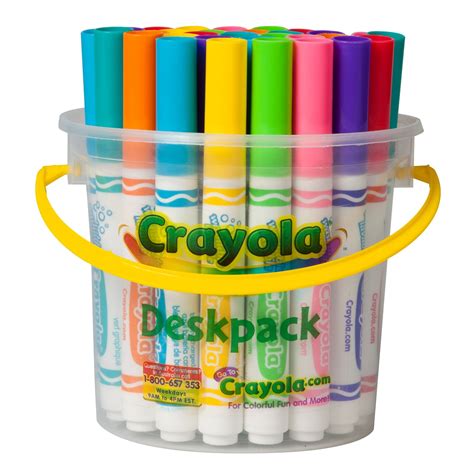 Crayola Washable Markers Brights 32 Deskpack Growing Child