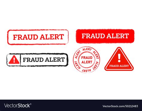 Fraud Alert Red Rubber Stamp Circle And Square Vector Image