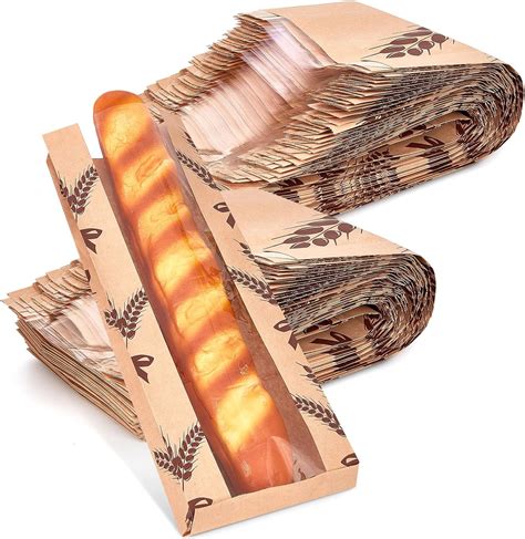 Amazon Ctosree 200 Pcs Kraft Paper Baguette Bread Bag French Bread