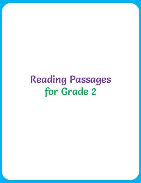 Reading Passages For Grade 2 Your Home Teacher