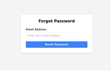 Forgot Password Form Fullscreen Tailwind Css Example