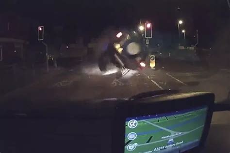 Watch Astonishing Moment Speeding Teens Car Flies Through Air And