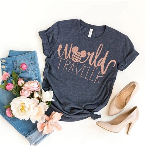 World Traveler Epcot Disney Unisex T Shirt Disney Apparel Etsy