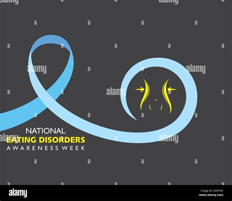 Vector Illustration Of National Eating Disorders Awareness Week Observed During Last Week Of