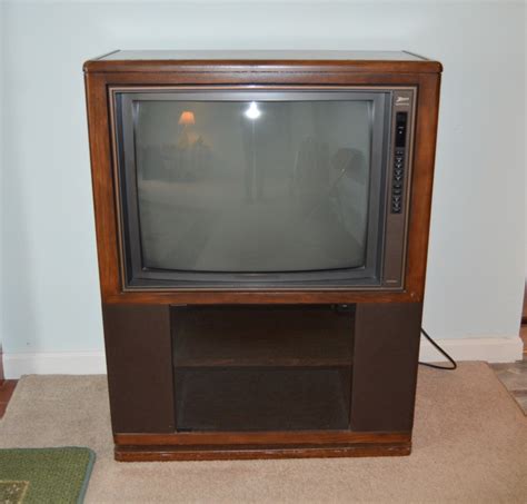 Zenith Sentry 2 Television In A Walnut Cabinet Ebth