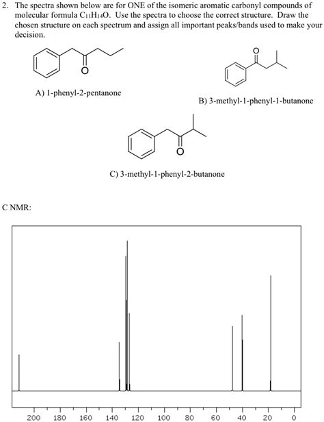 Solved Identify The Correct Structure For The Following Spectra The